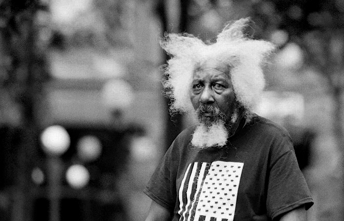 White Haired Man - Monochrome Print - Name Withheld Per Request