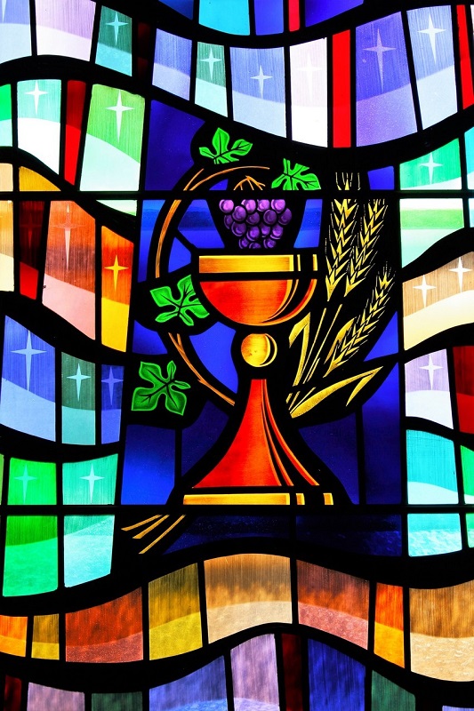 Holy Communion Stain Glass Window - Digital(Realistic) - Name Withheld Per Request