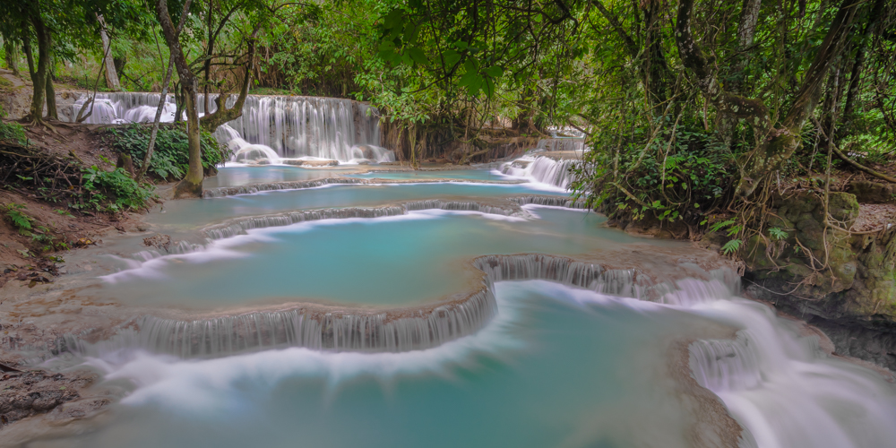 Kuang Si Waterfall Laos - Digital (Nature) - Cindy Carlsson