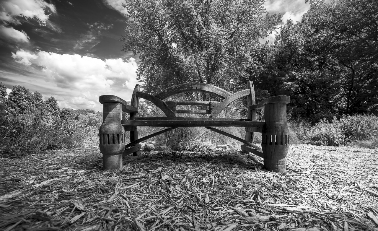 The Bench - Monochrome Print - Joe Schufman