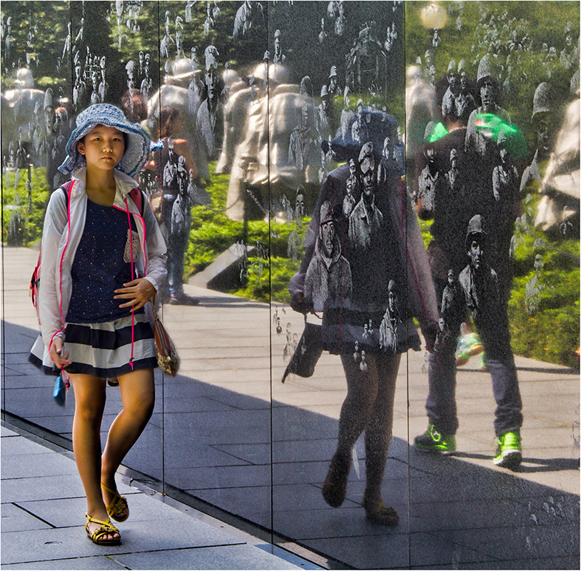 Walk by the Korean Memorial - Color Print - Name Withheld Per Request