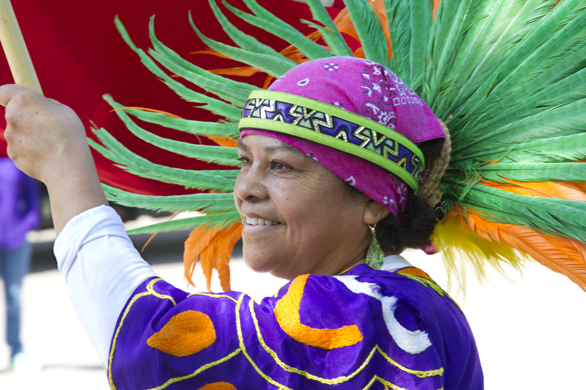 Woman with Feathered Headdress - Color Print - Name Withheld Per Request