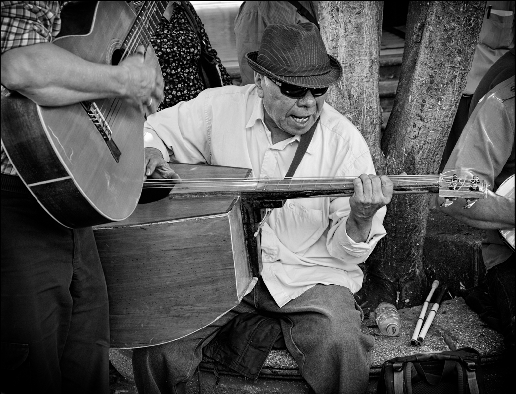 Jamming in the Street - Monochrome Print - Name Withheld Per Request