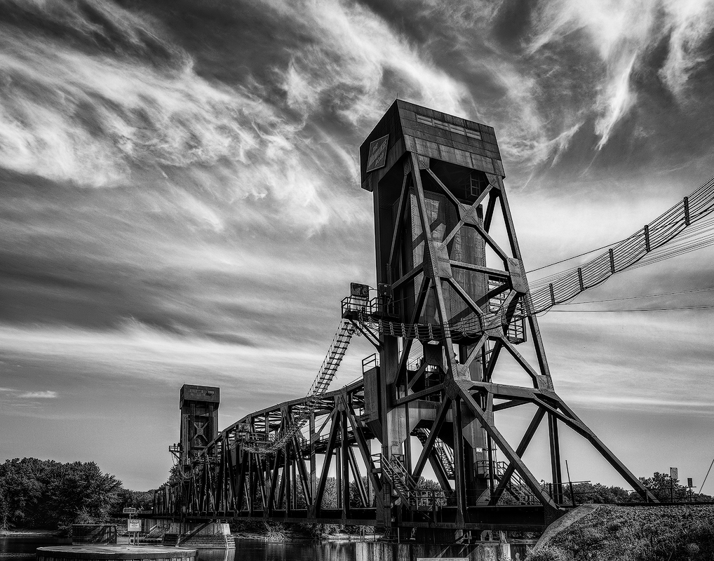 Hastings Train Bridge - Monochrome Print - Name Withheld Per Request
