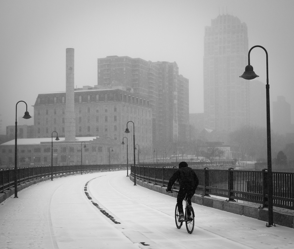 Bicycling to work, Minneapolis - Digital (Phototravel) - Bill Wesen