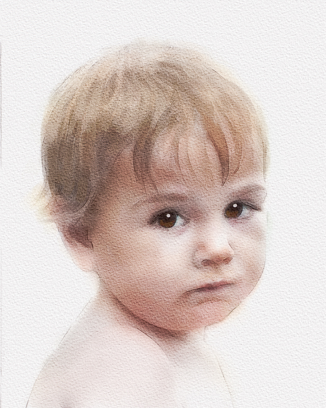 Photoshop Watercolor - Jack - Color Print - Name Withheld Per Request